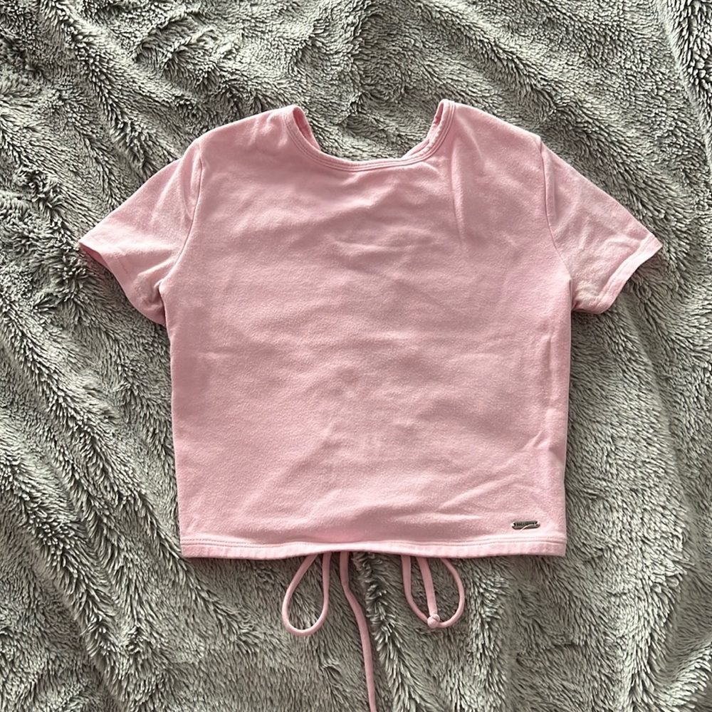Pink Tee Tie Back